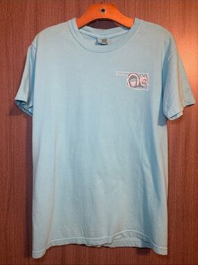 Eskimo Joes Comfort Colors Oklahoma Light Blue Graphic Tshirt Size Small EUC